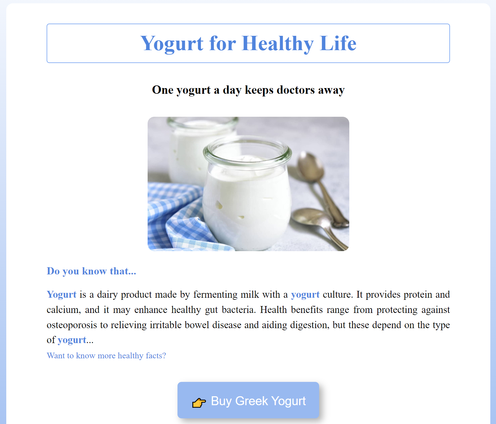 Yougurt Application